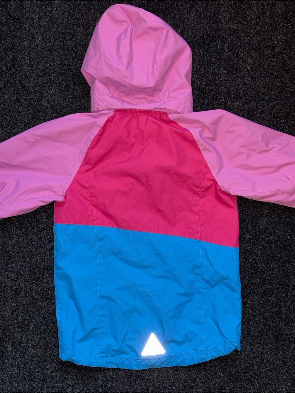 LL Bean Girls Colorblock Waterproof Rain Jacket Sz L Gorpcore Hiking Outdoor